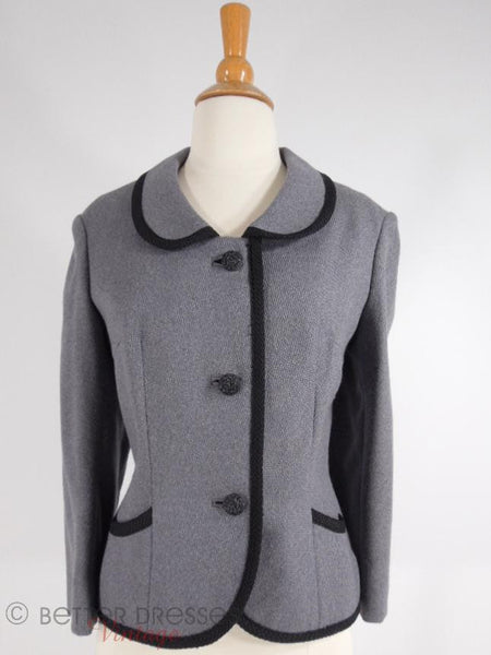 Veste en tweed gris des années 60