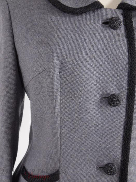 Veste en tweed gris des années 60