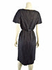 50s Black Eyelet Sheath Dress - Back view