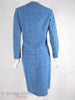 Costume jupe en tweed à carreaux bleus des années 60