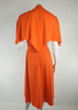 70s Lorrie Deb Orange Halter Dress & Capelet