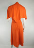 Robe et capelet orange Lorrie Deb des années 70