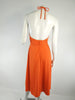 70s Lorrie Deb Orange Halter Dress & Capelet
