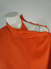70s Lorrie Deb Orange Halter Dress & Capelet