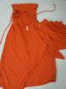 70s Lorrie Deb Orange Halter Dress & Capelet