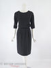 60s Black Cocktail Dress - front view