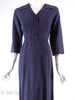 50s Navy Blue Day Dress - front view