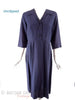 50s Navy Blue Day Dress - unclipped from mannequin