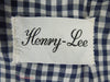Henry-Lee Navy Gingham Shirtwaist at Better Dresses Vintage. tag

