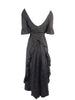 50s Black Lace Hawaiian Gown - back