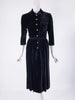 40s Black Velvet Shirtwaist