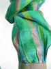 Vintage 60s Thai silk green stripe shift dress at Better Dresses Vintage. pull on sleeve