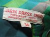 Vintage 60s Thai silk green stripe shift dress at Better Dresses Vintage. tag from Jarin Dress Shop in President Hotel, Bangkok Thailand