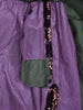 70s or 80s Oscar de la Renta deep plum velvet skirt with sequined paisleys at Better Dresses Vintage. Pocket detail.