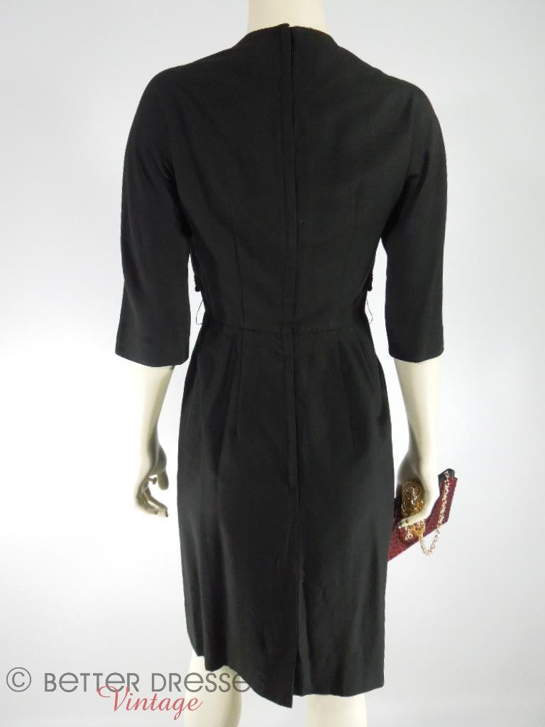 Vintage 1950s 50s Little Black Cocktail Dress by Henry Lee - modest, small Better Dresses Vintage Vintage 1950s 50s Little Black Cocktail Dress by Henry Lee - modest, small Better Dresses Vintage