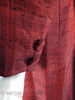 Vintage Rust Red Raw Silk Coat Dress - cuff
