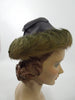Early 40s New York Creation hat from Regenstein's Atlanta at Better Dresses Vintage. Side view.