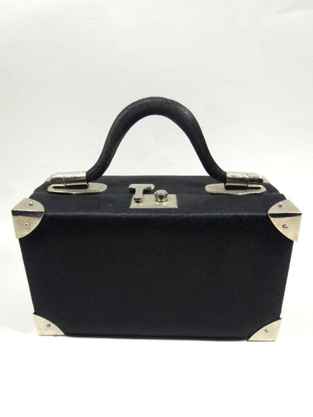 Vintage Judith Leiber for Bonwit Teller Black Satin Bag at Better Dresses Vintage. View 2.
