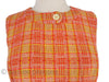 60s Plaid Wool Jumper Dress - close up