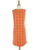 60s Plaid Wool Jumper Dress - front