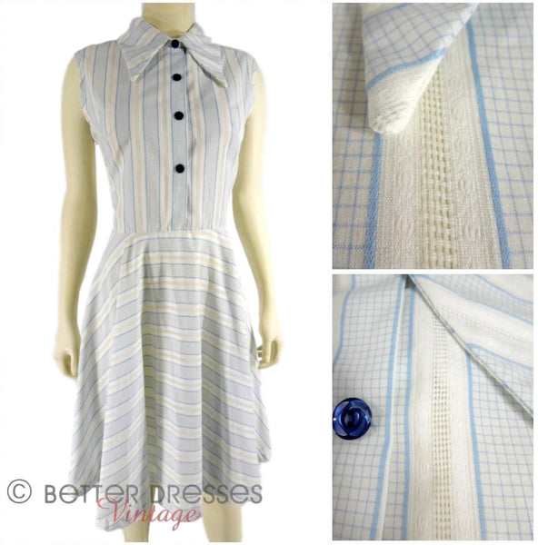 50s circle skirt striped dress without crinoline