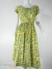 50s Yellow & Green Cotton Dress at Better Dresses Vintage. without crinoline.