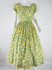 50s Yellow & Green Cotton Dress at Better Dresses Vintage