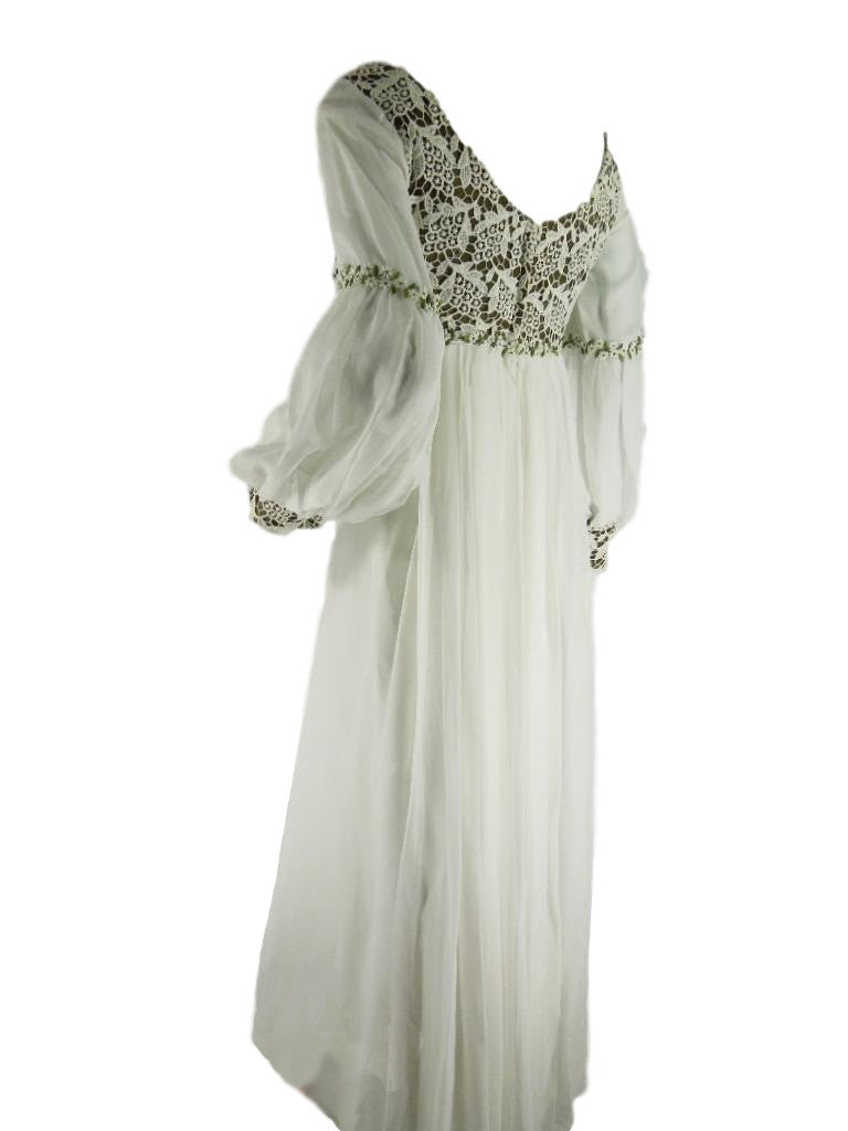 70s Wedding Long Sleeved Gown - xs, sm Better Dresses Vintage 70s Wedding Long Sleeved Gown - xs, sm Better Dresses Vintage