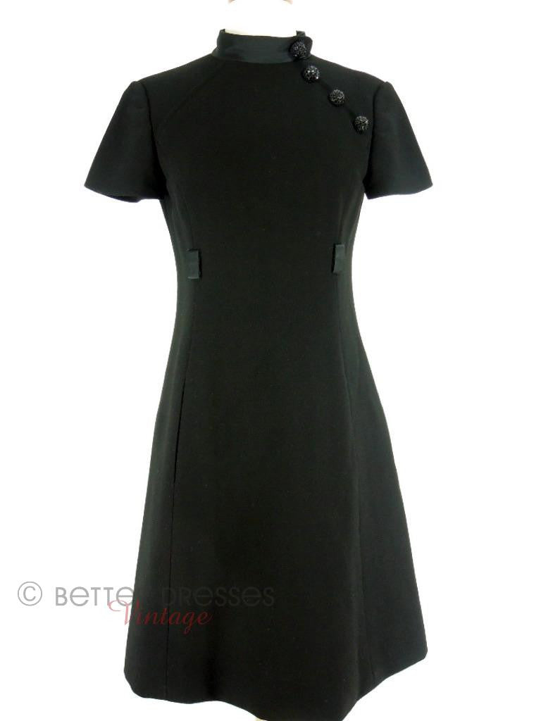 60s Mod Little Black Shift Dress by Adele Simpson - sm Better Dresses Vintage 60s Mod Little Black Shift Dress by Adele Simpson - sm Better Dresses Vintage