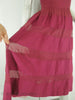 1940s 1950s Dress in Raspberry - skirt detail