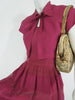 1940s 1950s Dress and Bolero set in Raspberry Red