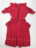 40s red rayon ruffle front dress at Better Dresses Vintage - interior view
