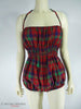 40s Claire McCardell playsuit in red plaid at Better Dresses Vintage.
