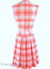 60s Orange Plaid Scooter Dress - back vie3w