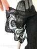 30s Black Lace Gown + Slip - faux bolero