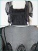 30s Black Lace Gown + Slip - bodice detail