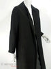 Manteau Duster en soie noire des années 50