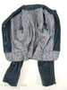 1970s Blue Velvet Peplum Jacket at Better Dresses Vintage. - interior view