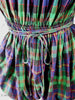 40s Claire McCardell playsuit in blue plaid at Better Dresses Vintage. back close-up