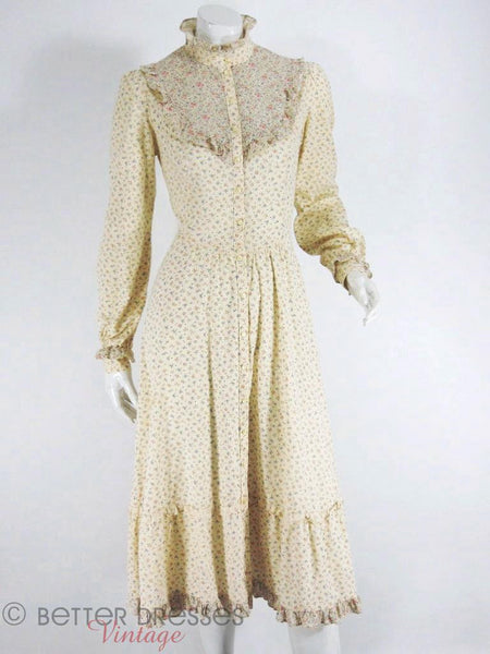 70s Gunne Sax Cream Dress