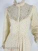 70s Gunne Sax Cream Floral Neo-Victorian Dress at Better Dresses - close view