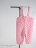 60s Baby Overalls in Pink Quilted Gingham