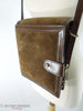 Vintage 70s Serapian Italian Leather bag from Lederer de Paris NYC, at Better Dresses Vintage. Back closed.