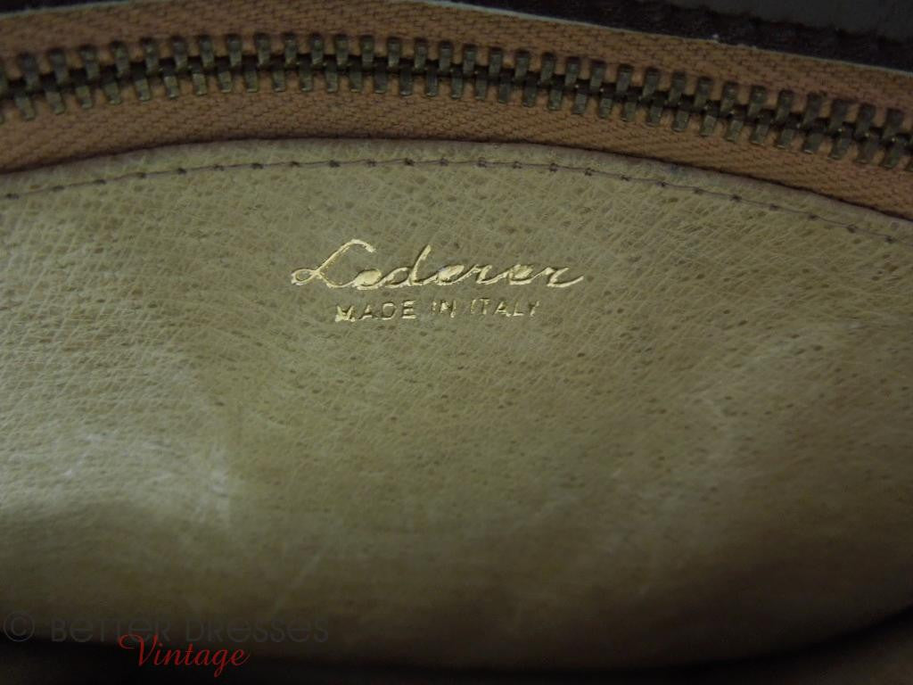 Gucci Vintage Brown Leather Italian Handbag 1940
