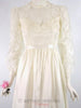 70s Cream Wedding Dress - sm