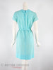 Vintage 60s Blue Belted Shift Dress - back