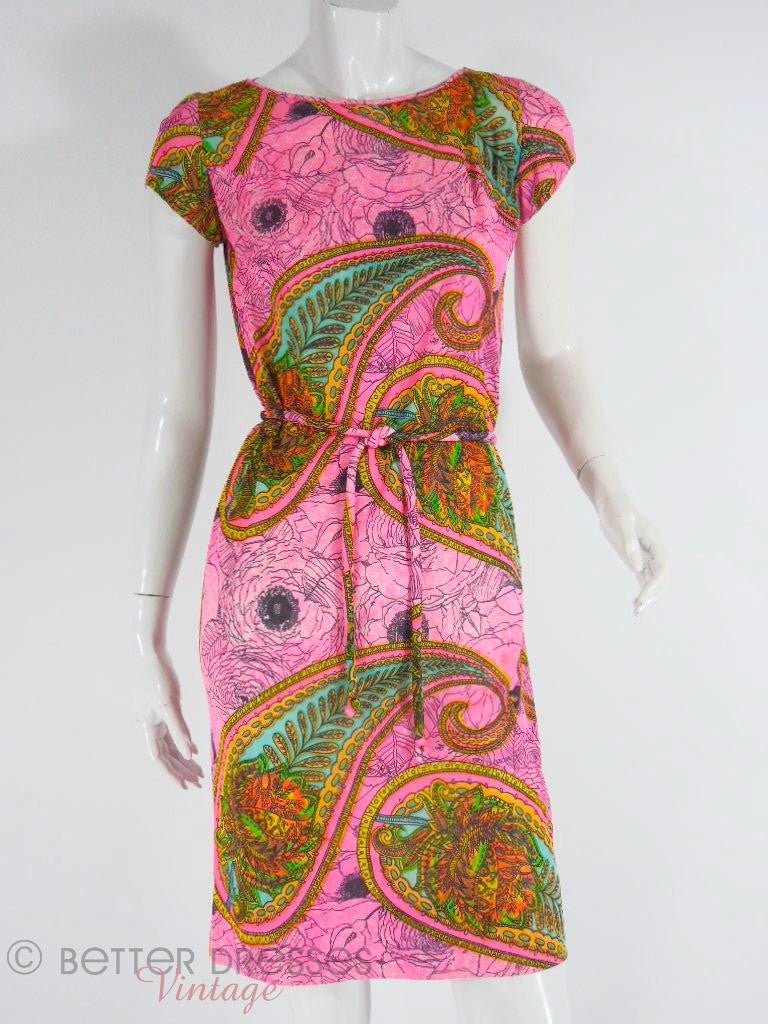 60s Psychedelic Paisley Dress