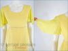 60s Maxi Dress in Yellow Chiffon