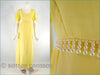 60s Maxi Dress in Yellow Chiffon