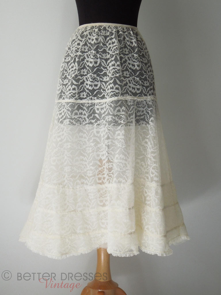 50s Hoops! My Dear crinoline petticoat half-slip at Better Dresses Vintage